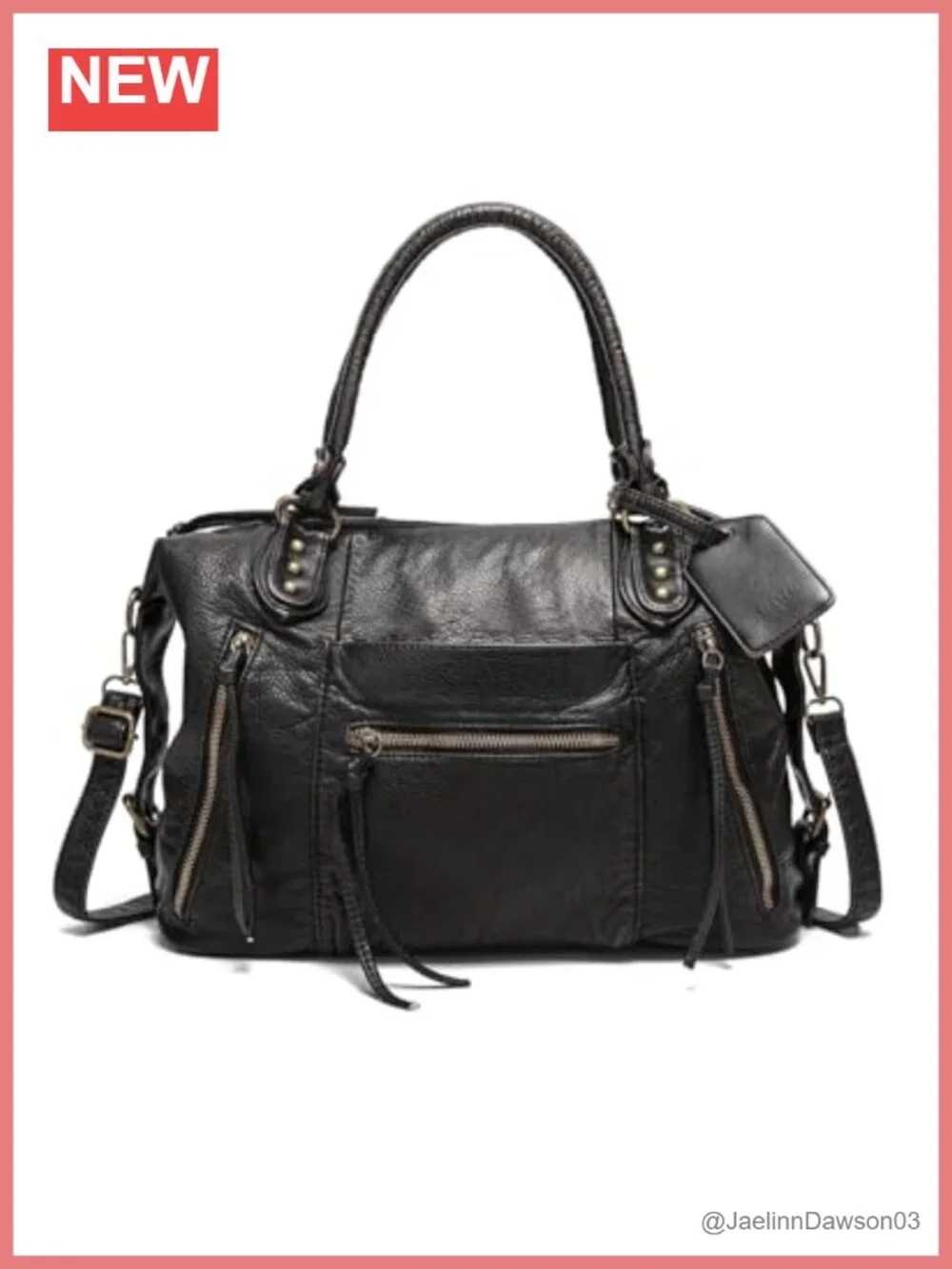 Vegan Leather Y2K Hobo Tote Purse, Large Capacity Crossbody Bag